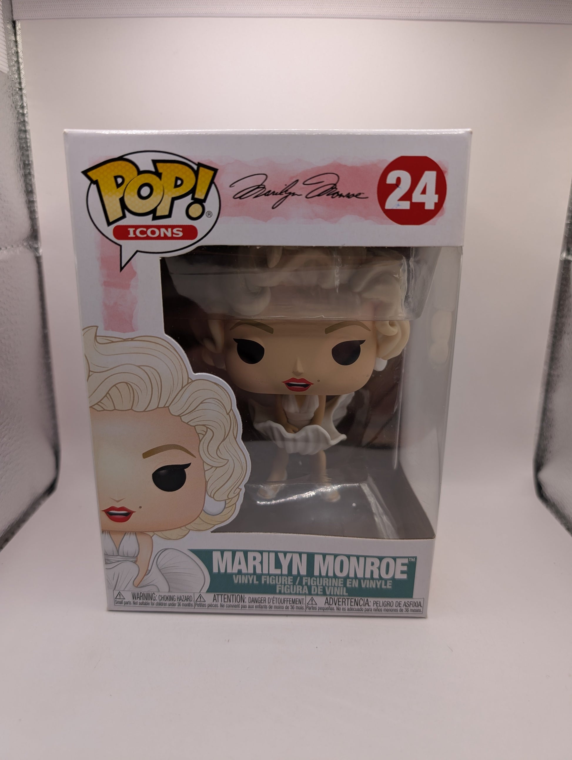 Funko Pop Icons Marilyn Monroe #24 Vinyl Figure White Dress Vaulted FRENLY BRICKS - Open 7 Days