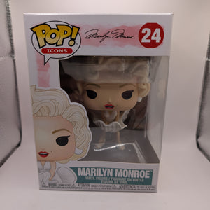Funko Pop Icons Marilyn Monroe #24 Vinyl Figure White Dress Vaulted FRENLY BRICKS - Open 7 Days