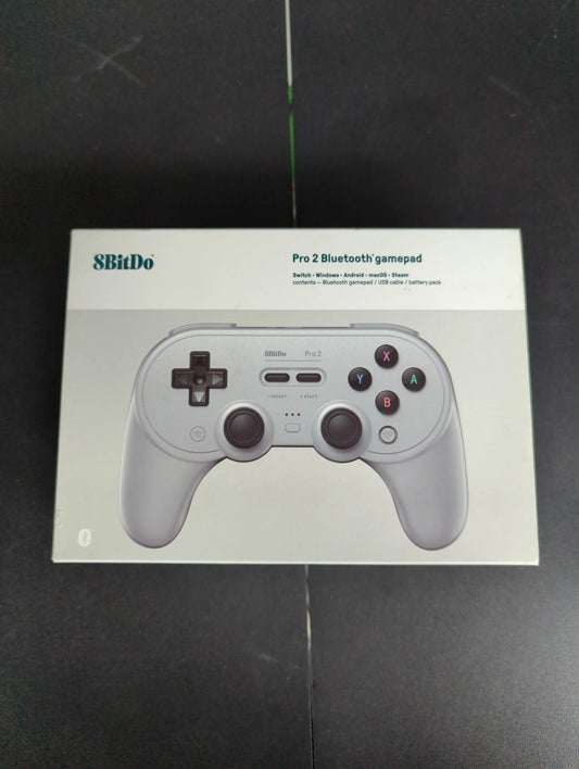 8BitDo Pro 2 Bluetooth Wireless Gamepad/Controller For Switch/OLED/PC/macOS Grey FRENLY BRICKS - Open 7 Days