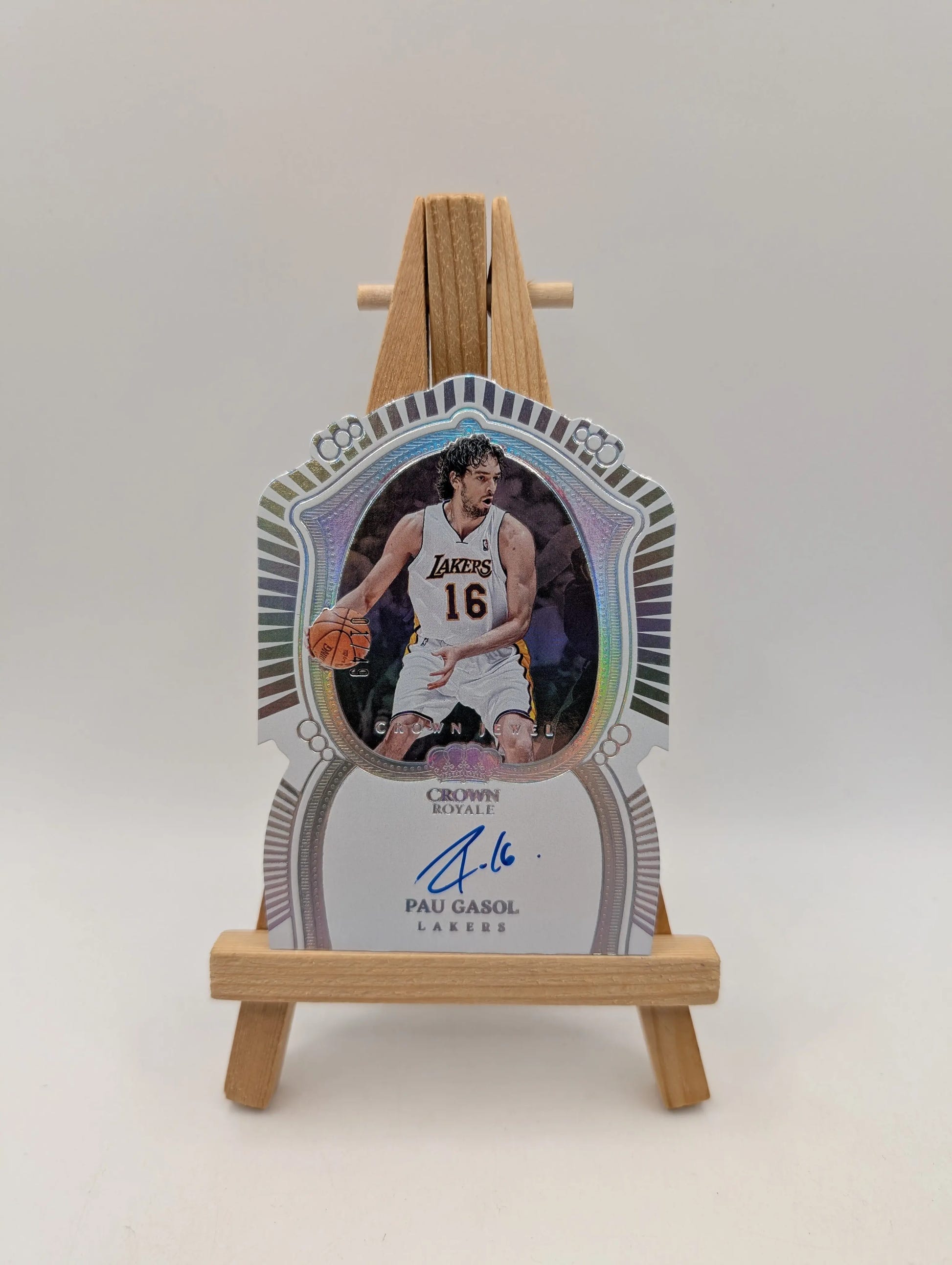 Pau Gasol 2022-23 Panini Crown Royale Jewel Signatures Auto /49 Lakers FRENLY BRICKS - Open 7 Days image 1