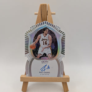 Pau Gasol 2022-23 Panini Crown Royale Jewel Signatures Auto /49 Lakers FRENLY BRICKS - Open 7 Days