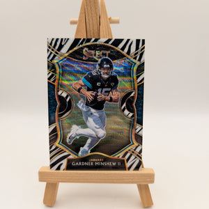 Gardner Minshew Panini 2021 Select Zebra Concourse NFL FRENLY BRICKS - Open 7 Days