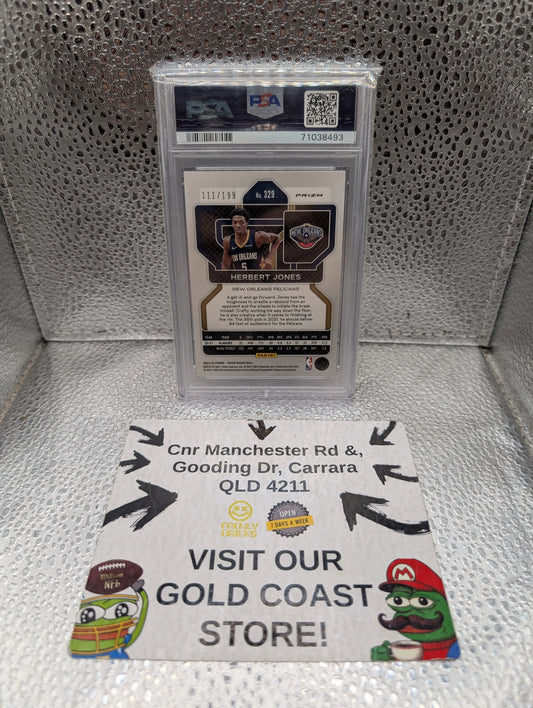 2021 Prizm Herbert Jones #329 Blue Prizm PSA 9 /199 FRENLY BRICKS - Open 7 Days
