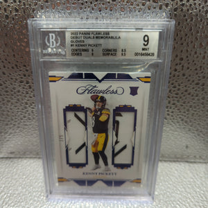 2022 Panini Flawless Debut Duals Memorabilia Gloves #1 Kenny Pickett /5 BGS 9 GRADED FRENLY BRICKS - Open 7 Days