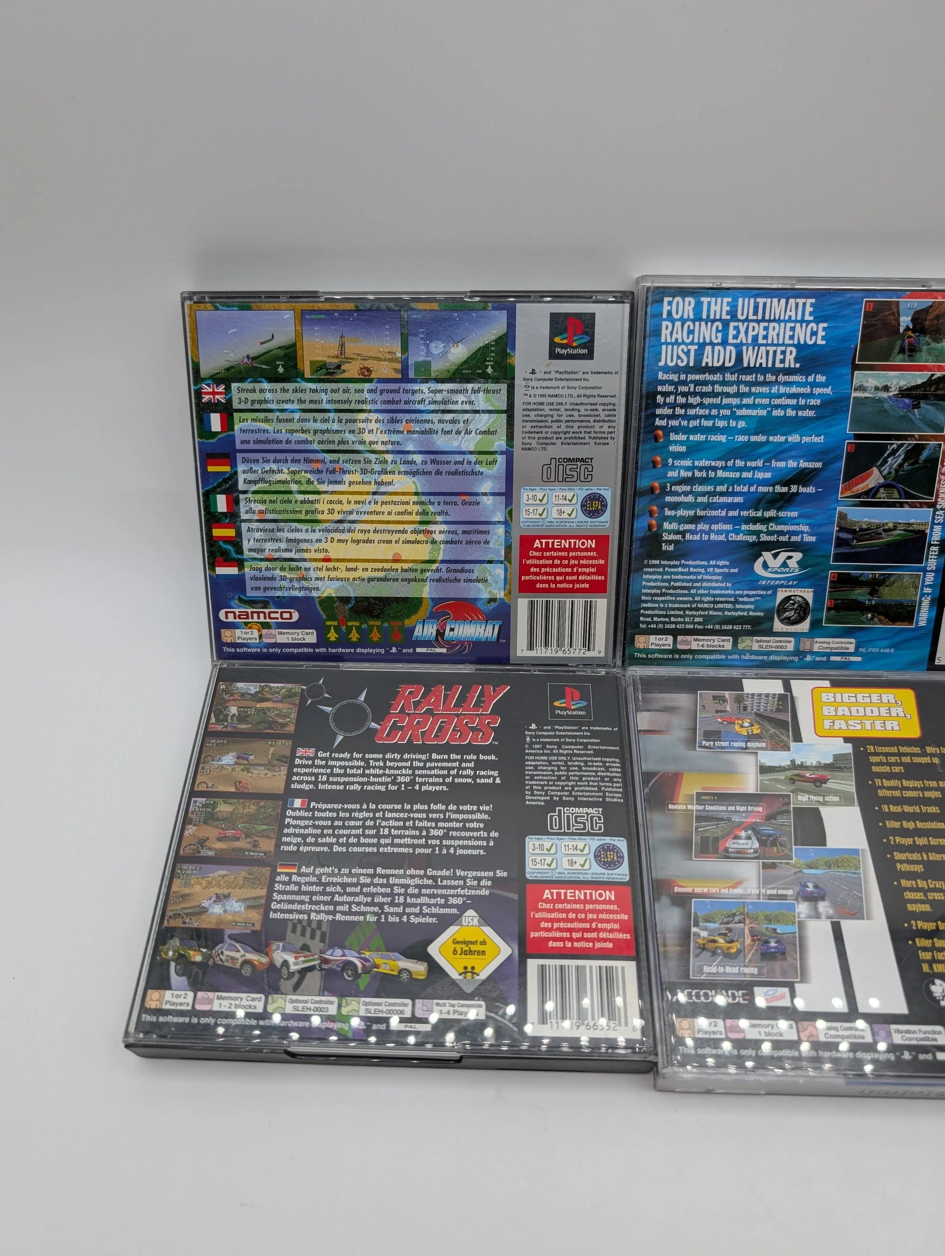 PS1 PlayStation 4x Game Lot Bundle Untested Racing Boating Games Used FRENLY BRICKS - Open 7 Days