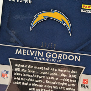2015 Prizm Melvin Gordon Rookie RC Rookie Auto #RS-MG Chargers /50 FRENLY BRICKS - Open 7 Days