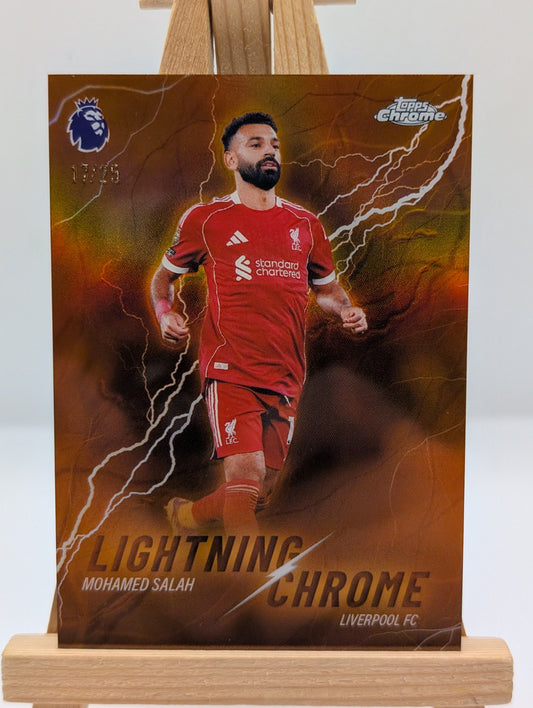 Mohamed Salah 2025-26 Topps Chrome Premier League Lightning Chrome #LC-5 /25 FRENLY BRICKS - Open 7 Days