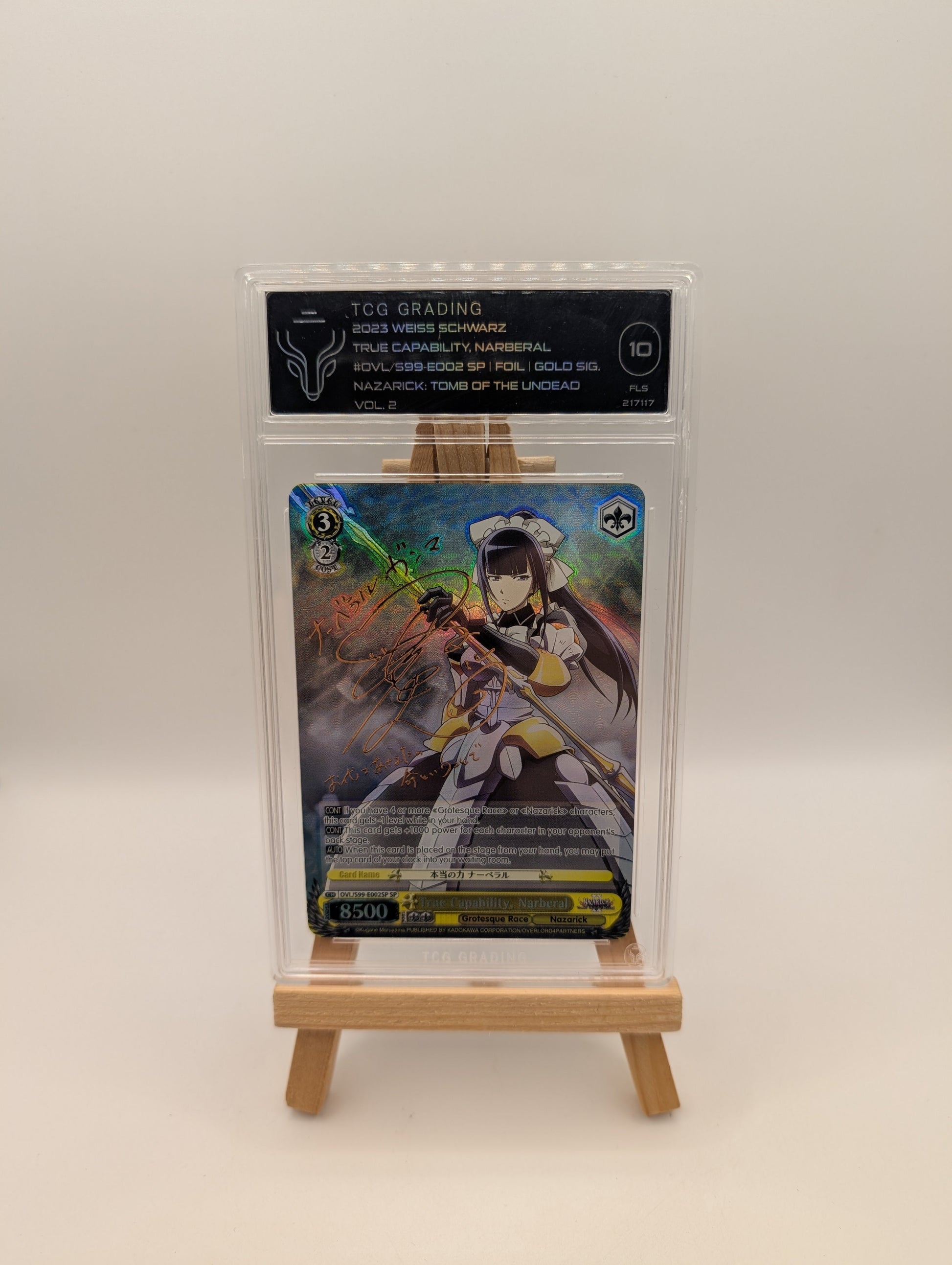 Weiss Schwarz GRADED True Capability Narberal E002 Gold Signature TCG 10 FRENLY BRICKS - Open 7 Days