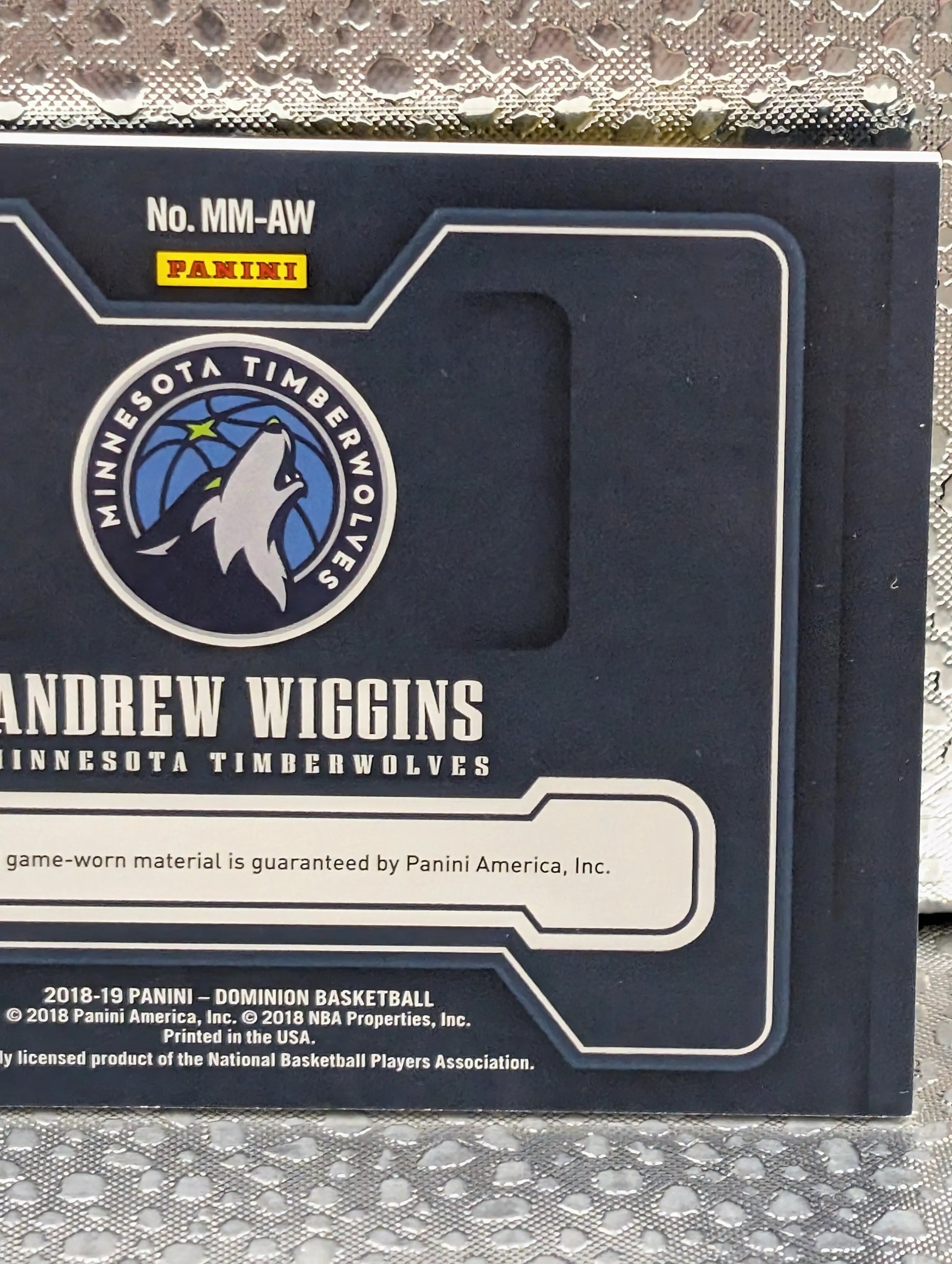 2018-19 Panini Dominion ANDREW WIGGINS Minnesota Timberwolves Patch /10 FRENLY BRICKS - Open 7 Days