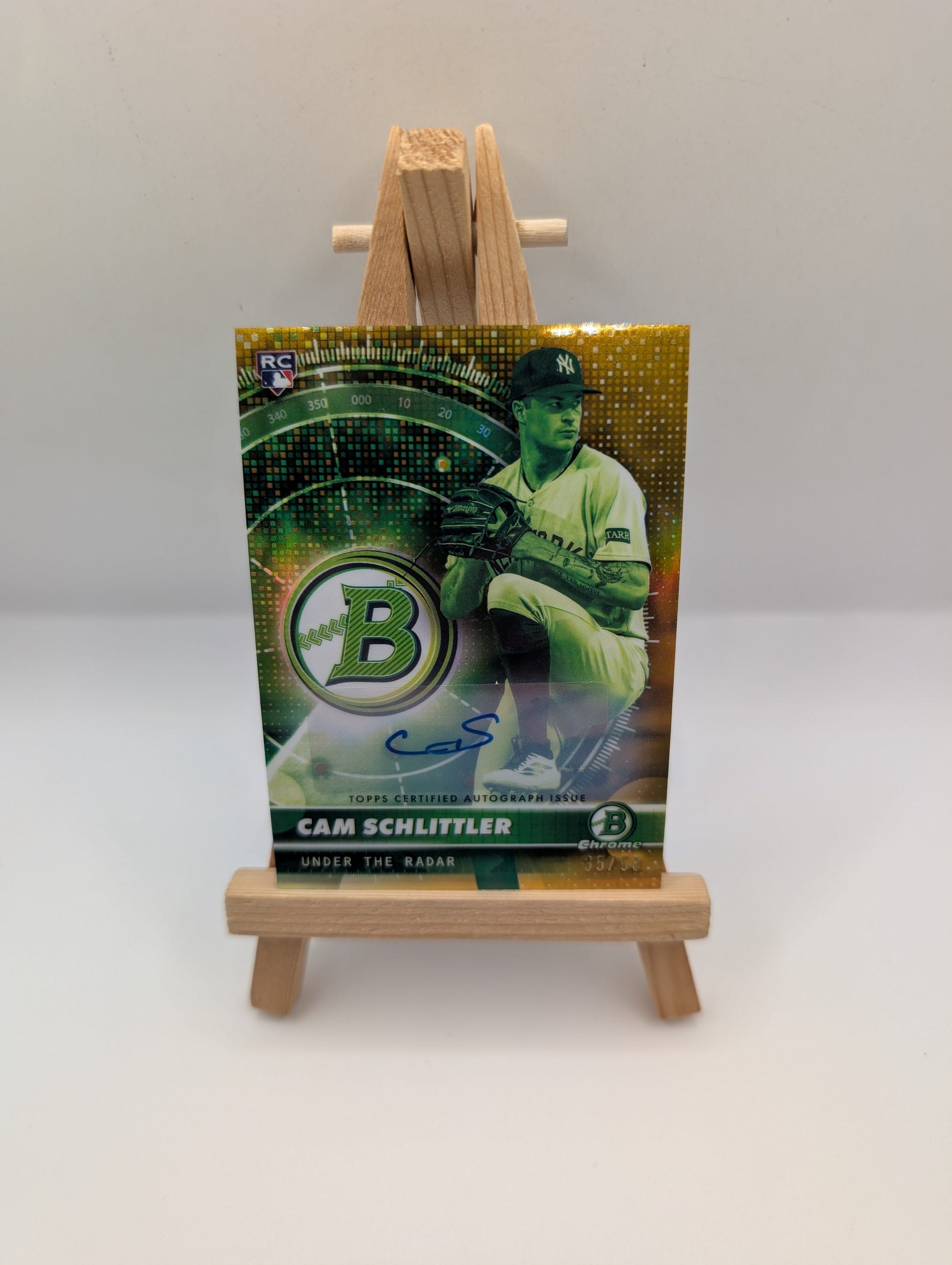 2026 Bowman Chrome Cam Schlitter RC Under the Radar Gold Auto /50 #UR-2 FRENLY BRICKS - Open 7 Days image 1