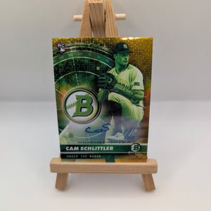 2026 Bowman Chrome Cam Schlitter RC Under the Radar Gold Auto /50 #UR-2 FRENLY BRICKS - Open 7 Days