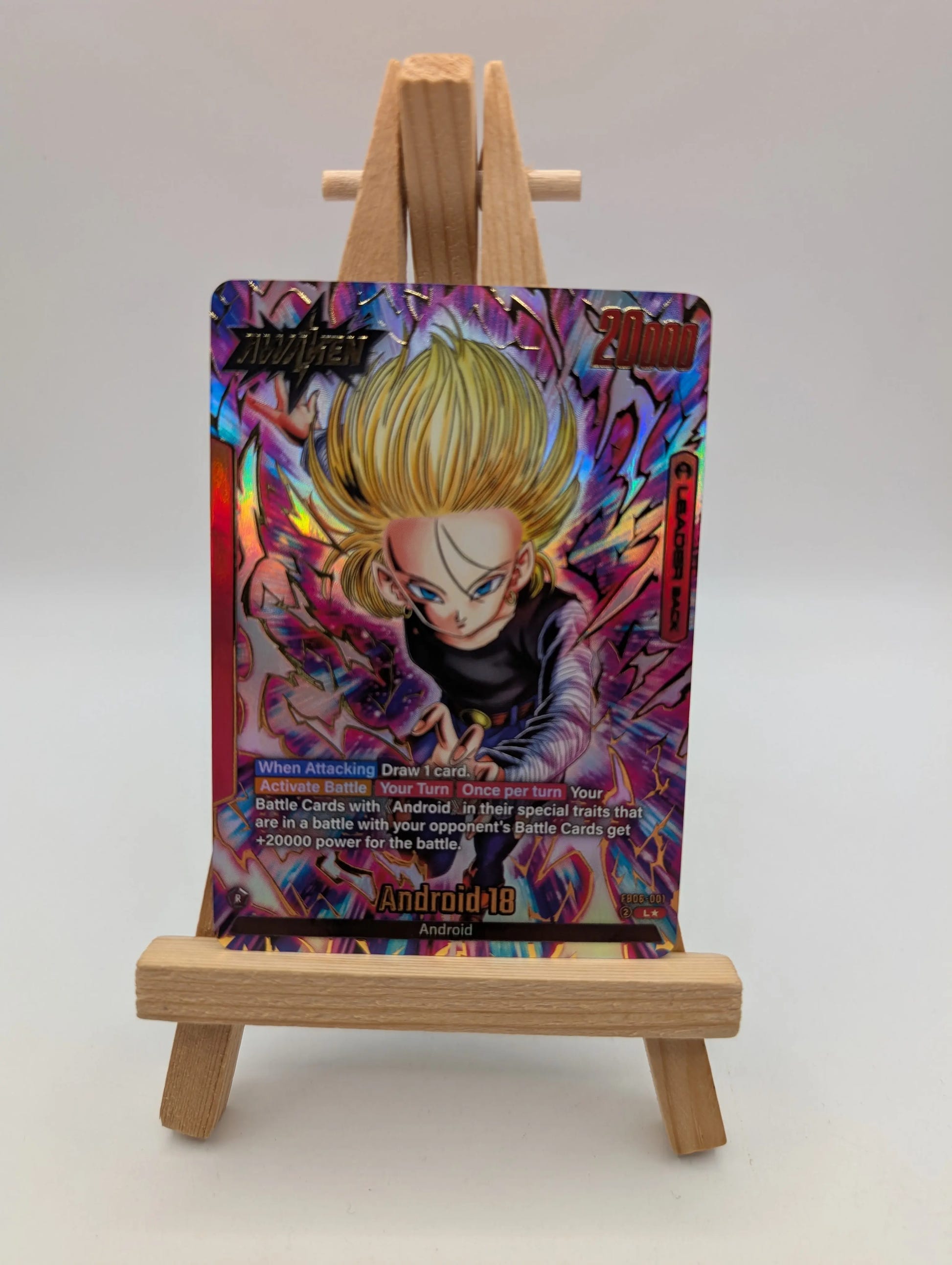 Android 18 (Alternate Art) Leader Rivals Clash FB06-001 NM Holo FRENLY BRICKS - Open 7 Days image 1