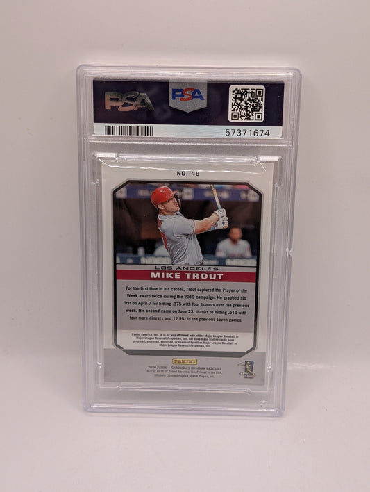 2020 Chronicles Mike Trout Obsidian Card #49 Angels PSA 10 FRENLY BRICKS - Open 7 Days