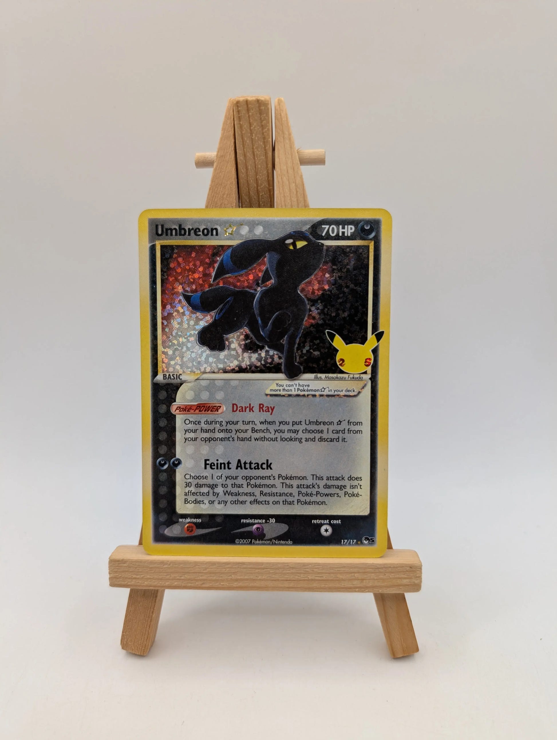 Pokemon TCG Umbreon Star 17/17 Celebrations: Classic Collection Holo FRENLY BRICKS - Open 7 Days image 1