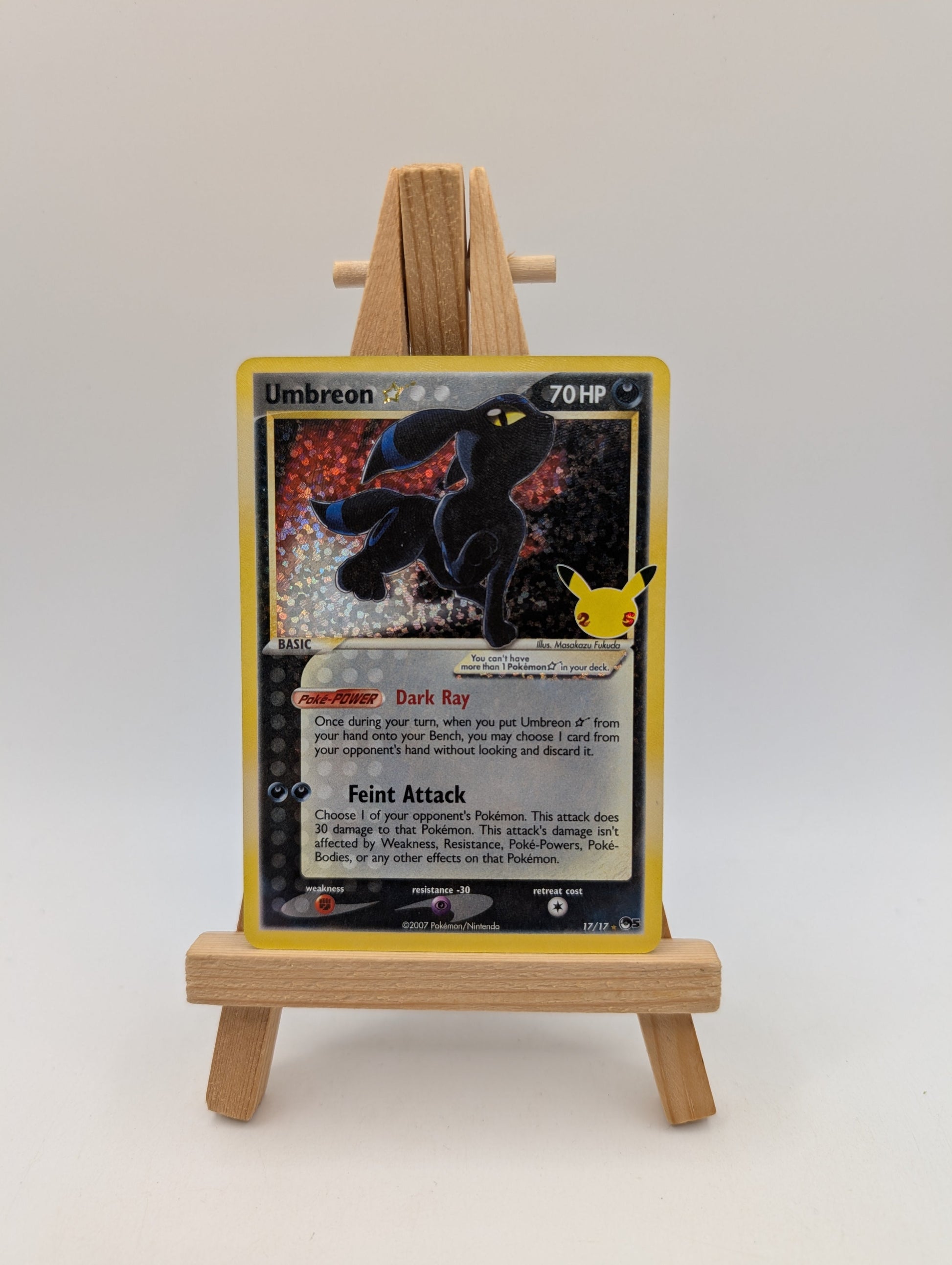 Pokemon TCG Umbreon Star 17/17 Celebrations: Classic Collection Holo FRENLY BRICKS - Open 7 Days