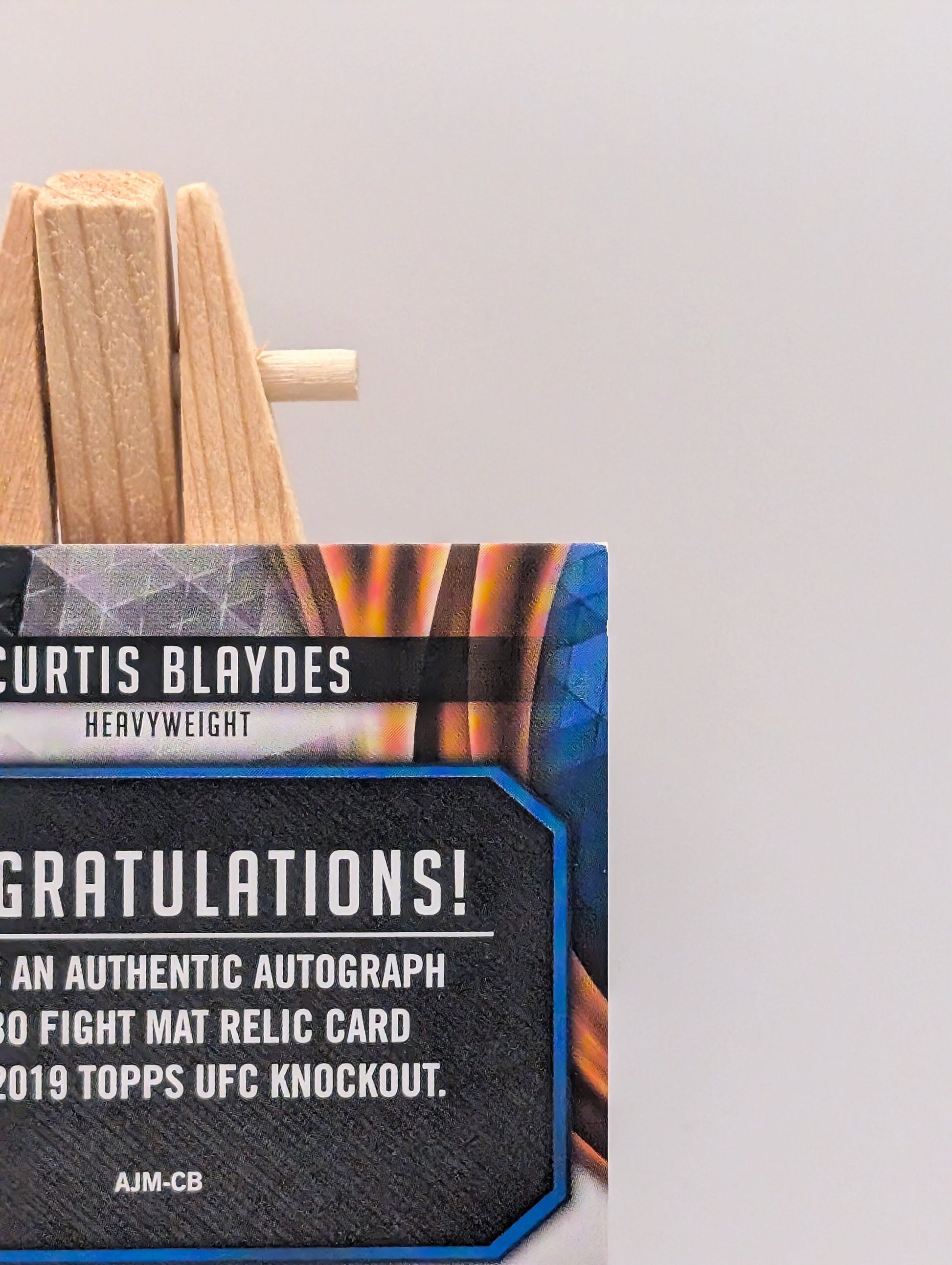 Curtis Blaydes 2019 Topps UFC Knockout AJM-CB 2 Color Jumbo Mat Relic Auto FRENLY BRICKS - Open 7 Days