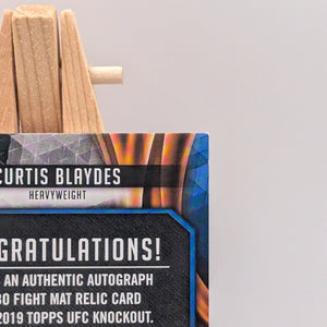 Curtis Blaydes 2019 Topps UFC Knockout AJM-CB 2 Color Jumbo Mat Relic Auto FRENLY BRICKS - Open 7 Days