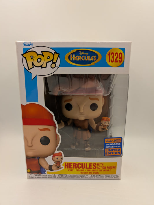 Funko Pop! Vinyl #1329 Disney Hercules with Action Figure WONDERCON 2023