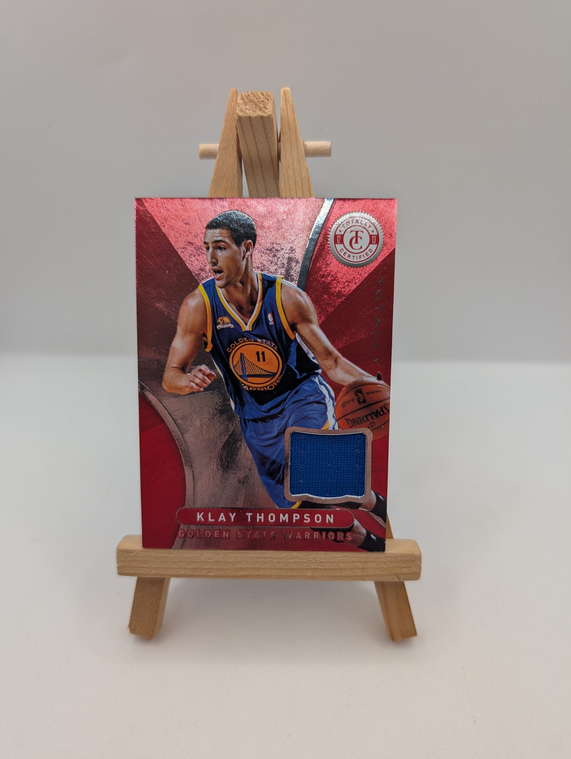 Klay Thompson 2012-13 Totally Certified Basketball Game Worn Patch FRENLY BRICKS - Open 7 Days image 1