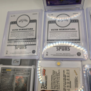 San Antonio Spurs NBA Basketball Card Lot, Rookies, Patch, Auto, Victor Wembanyama FRENLY BRICKS - Open 7 Days