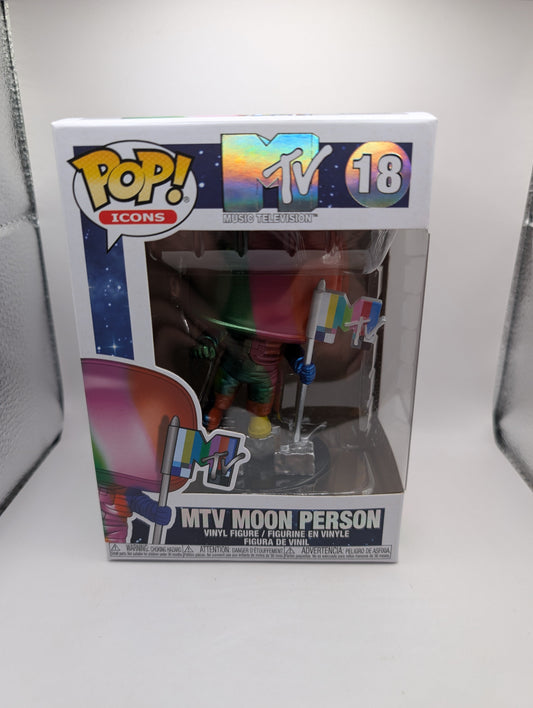 FUNKO POP VINYL ICONS MTV MUSIC TV 18 MTV MOON PERSON RAINBOW FRENLY BRICKS - Open 7 Days