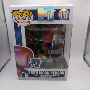 FUNKO POP VINYL ICONS MTV MUSIC TV 18 MTV MOON PERSON RAINBOW FRENLY BRICKS - Open 7 Days