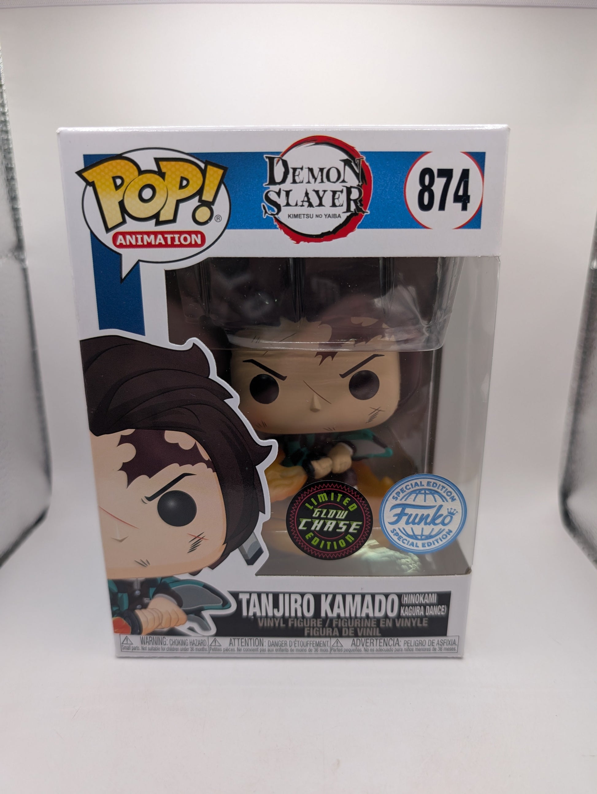 FUNKO POP Vinyl Demon Slayer TANJIRO KAMADO #874 GLOW CHASE Limited Edition FRENLY BRICKS - Open 7 Days