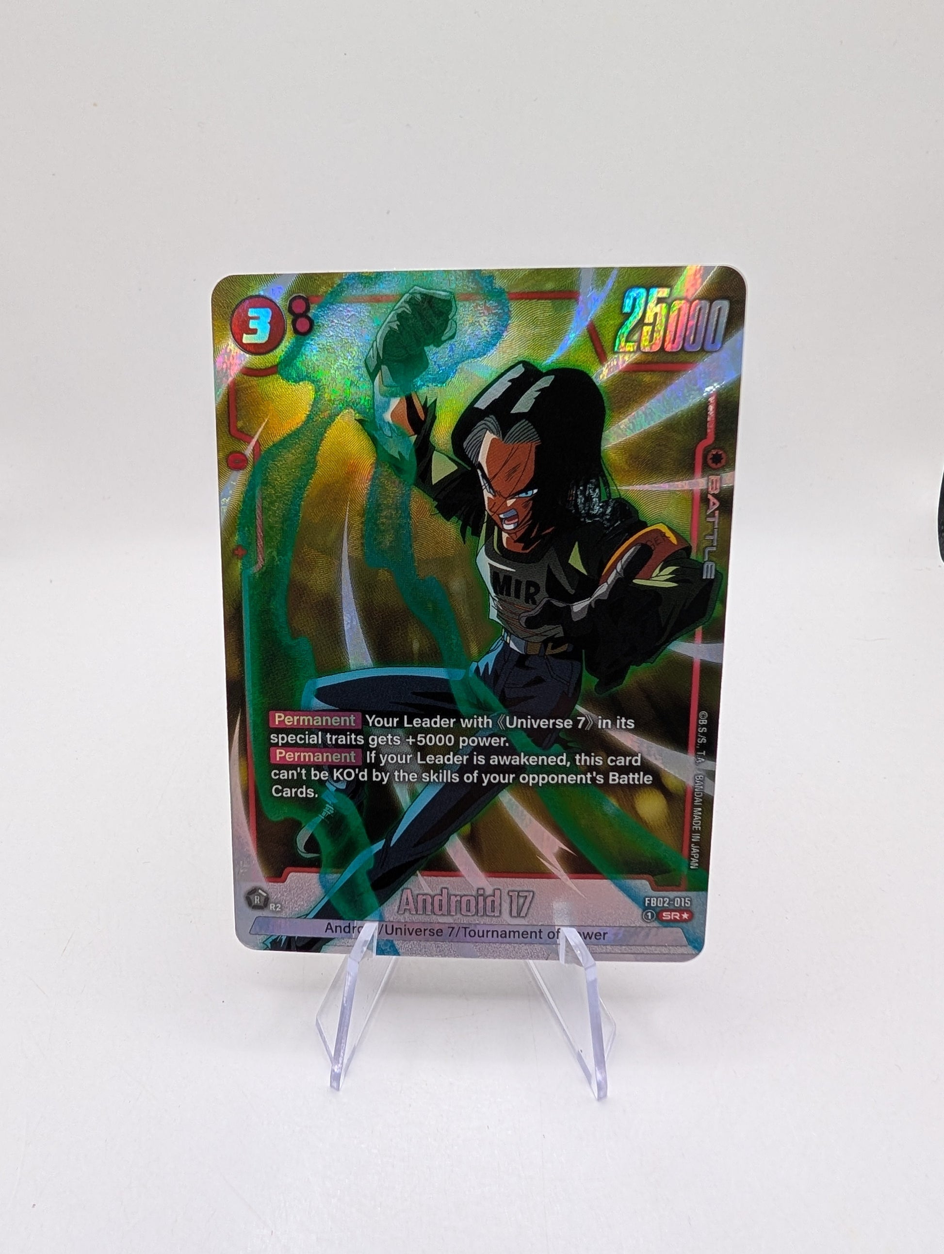 Android 17 FB02-015 Super Rare Alternate Art Dragon Ball Fusion World FRENLY BRICKS - Open 7 Days