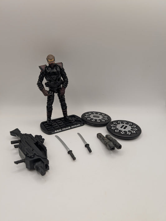 RED FANG NINJA v1 Figure 3.75" Rise of Cobra GI Joe 2009 Near Complete FRENLY BRICKS - Open 7 Days