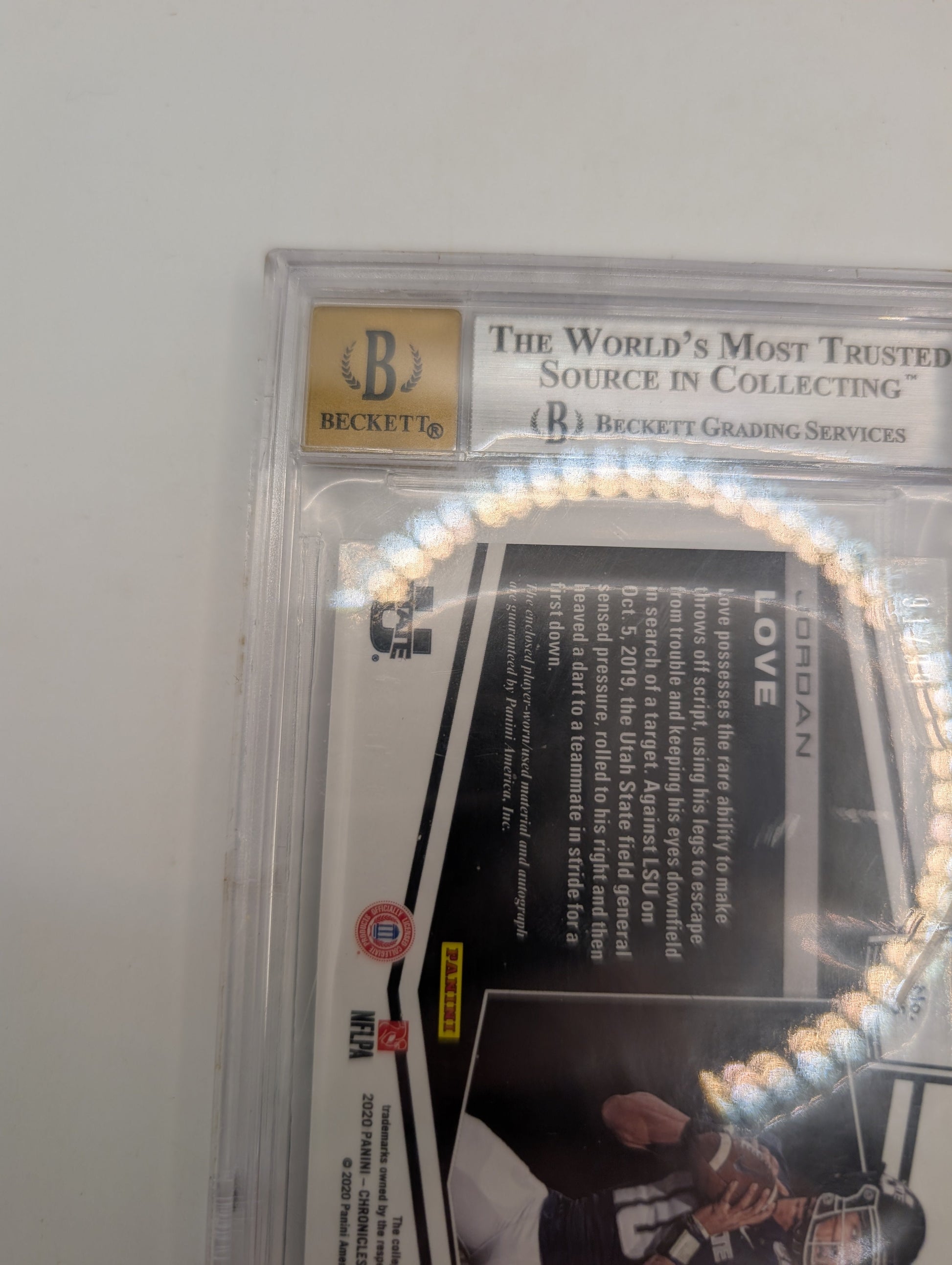 2020 Panini Obsidian Draft Picks - Jersey Autographs Jordan Love /99 Bgs *cracks FRENLY BRICKS - Open 7 Days
