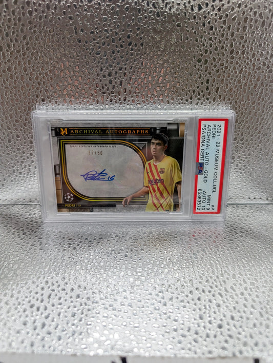 2021-22 Museum Coll PEDRI ROOKIE AUTO /49 PSA 9 AUTO 10 FRENLY BRICKS - Open 7 Days