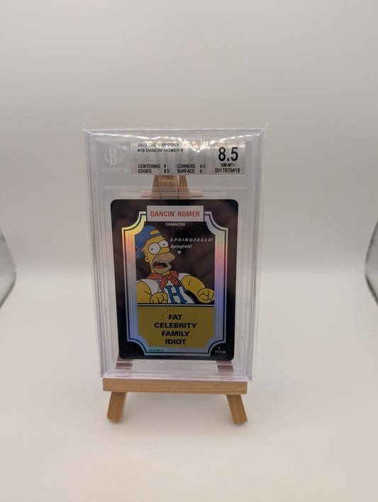 2003 WOTC WIZARDS OF THE COAST THE SIMPSONS TCG DANCIN HOMER SIMPSON CARD BGS 8.5 FRENLY BRICKS - Open 7 Days