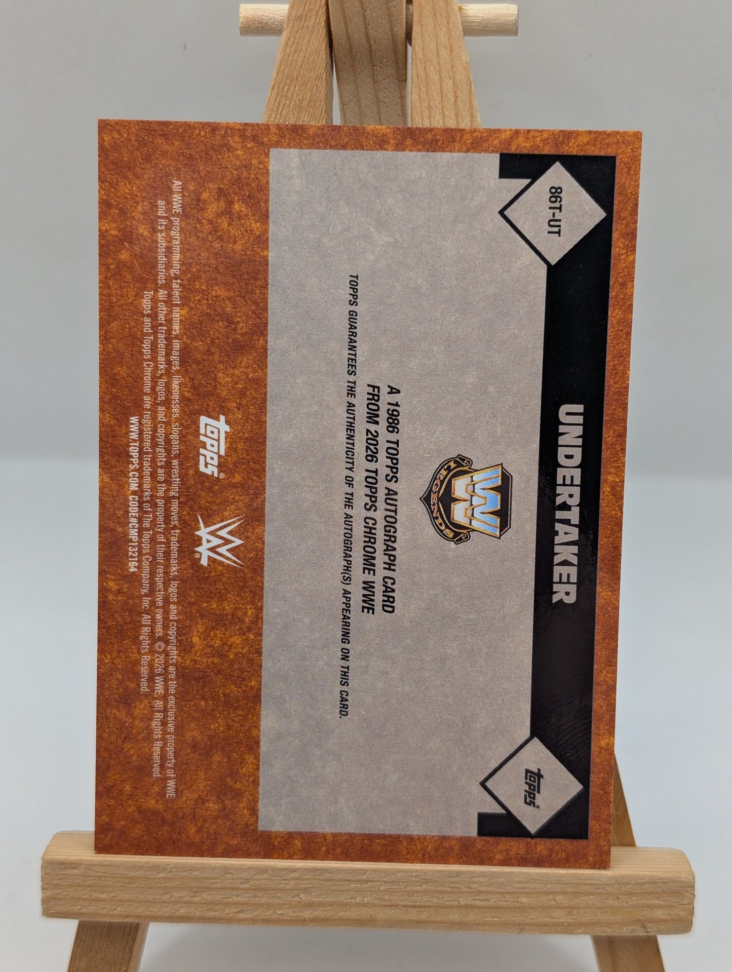2026 Topps Chrome WWE UNDERTAKER 1986 Legend Autograph Auto Gold /50 FRENLY BRICKS - Open 7 Days