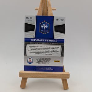 2018 Panini Prizm World Cup #85 Ousmane Dembele Light Blue Lazer #/125 France