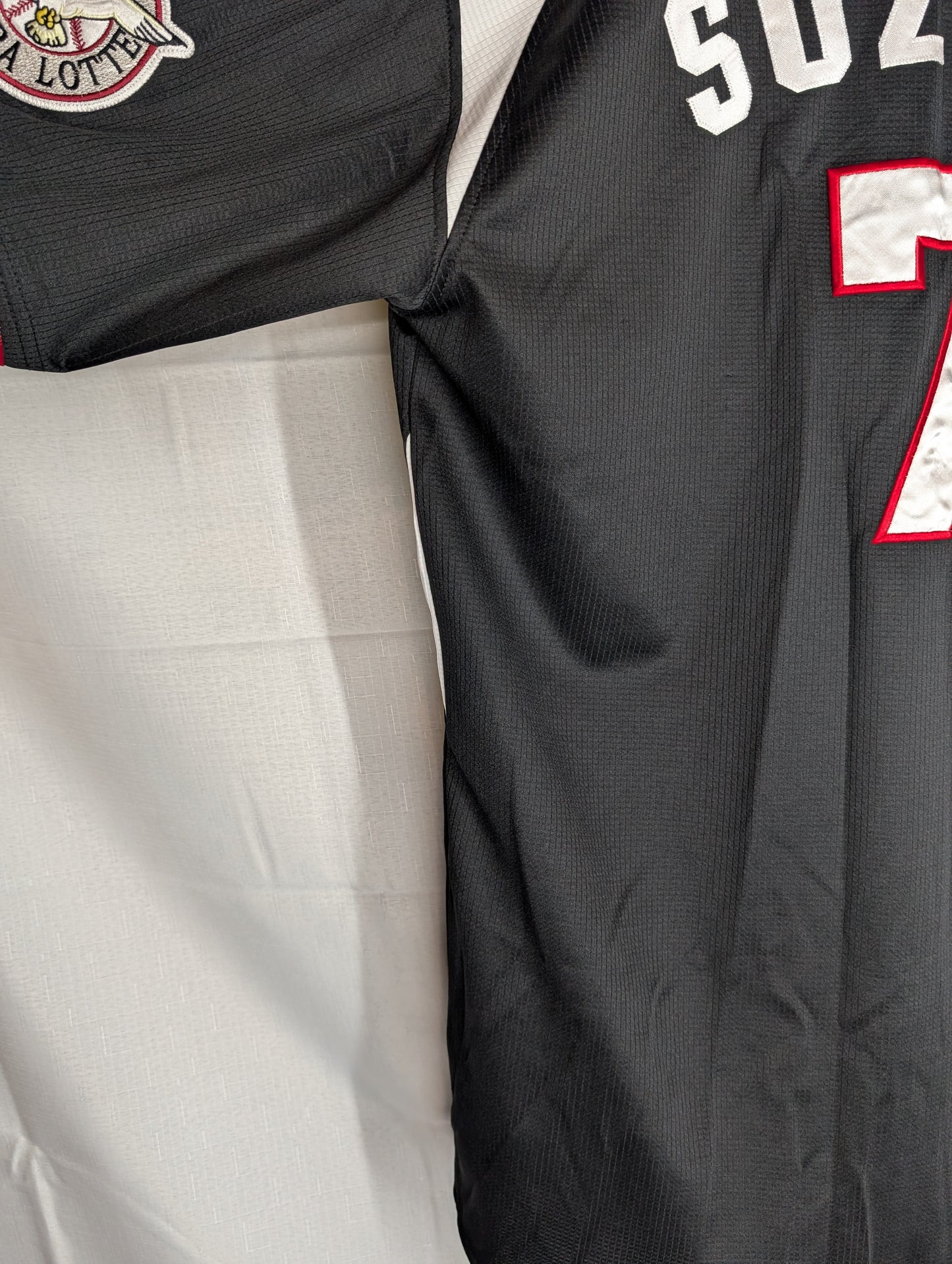 Nippon Baseball Chiba Lotte Marines Away Black/Red 2014-2016 XL Jersey