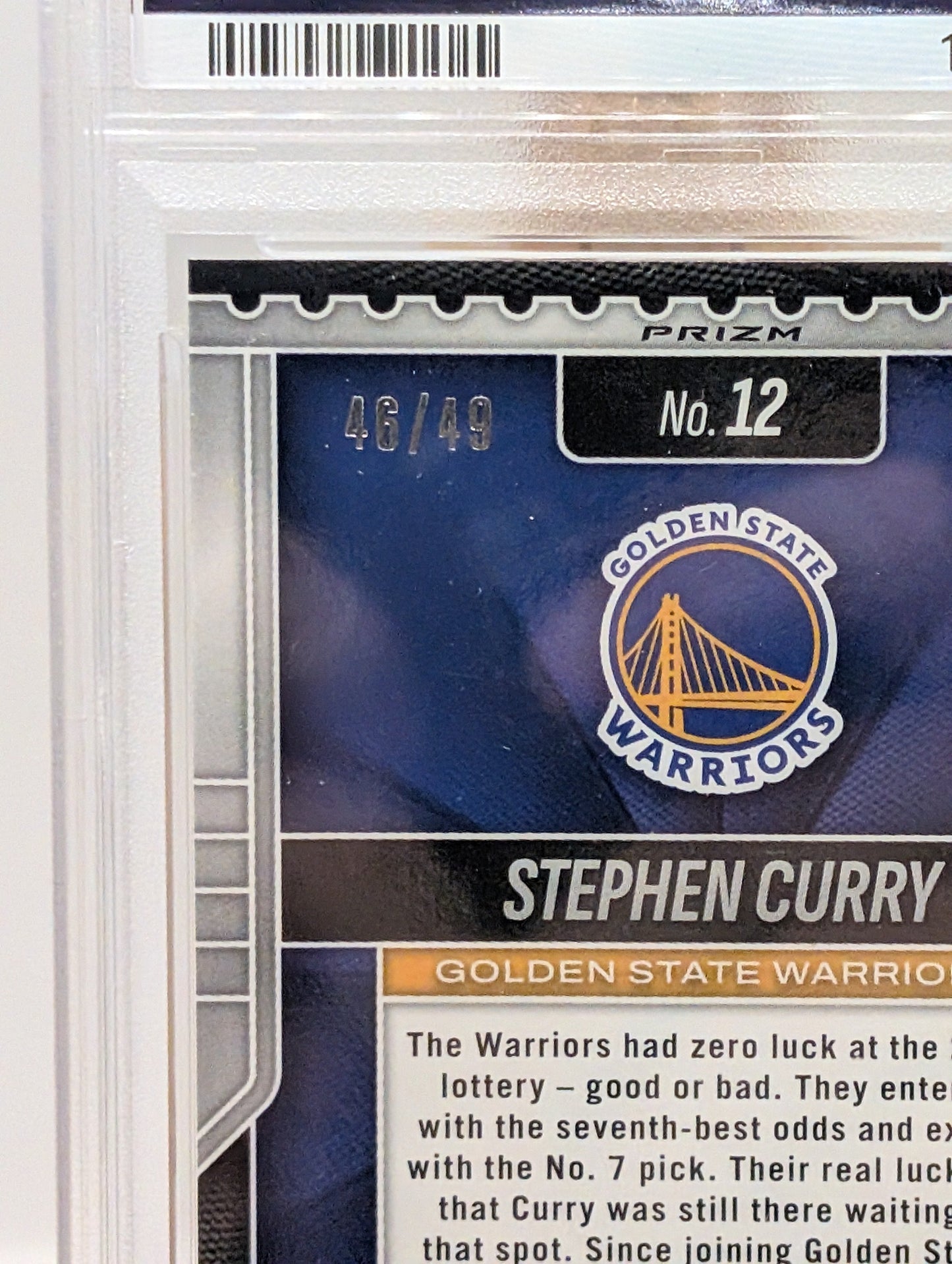 2024-25 Panini Prizm Black Stephen Curry Luck Of The Lottery Orange /49 BGS PSA 9 FRENLY BRICKS - Open 7 Days