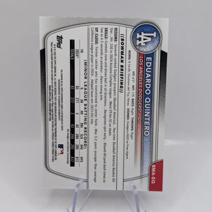 2025 Bowman Chrome Eduardo Quintero Purple Mojo Auto /199 Dodgers FRENLY BRICKS - Open 7 Days