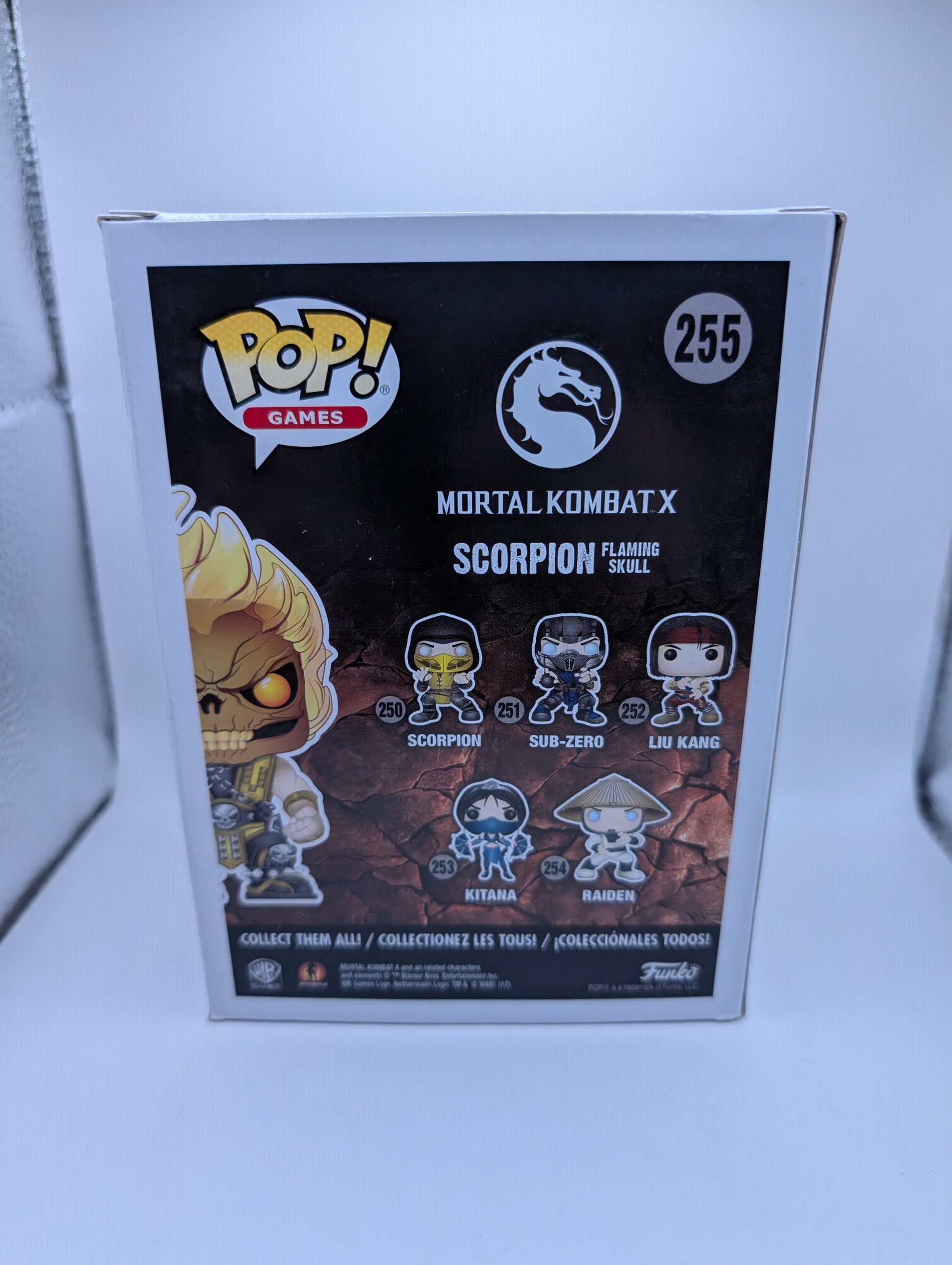 Funko Pop! Vinyl Scorpion Flaming Skull 255 Mortal Kombat X (2017) FRENLY BRICKS - Open 7 Days