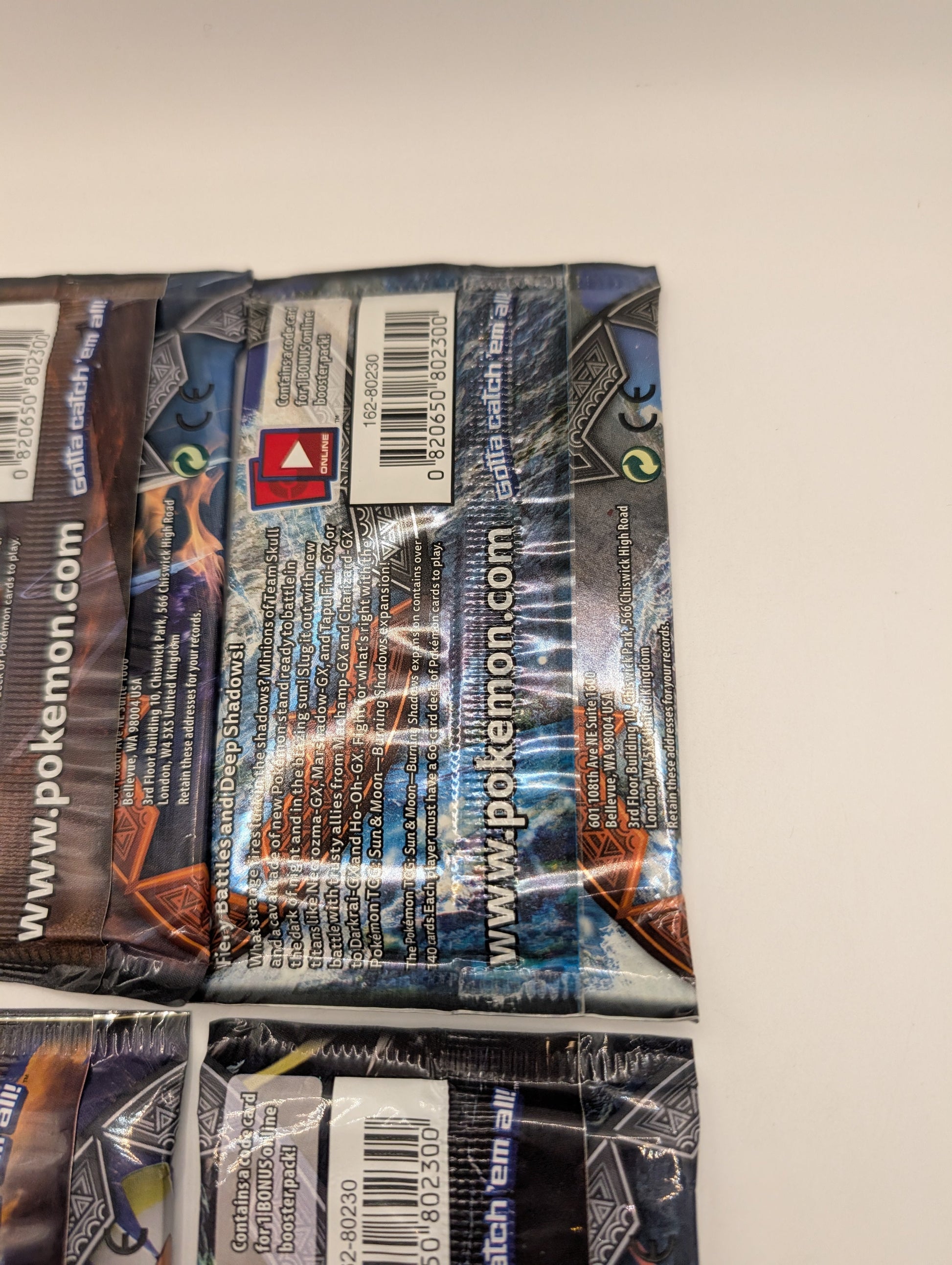 POKEMON TCG BURNING SHADOWS BOOSTER PACKS COMPLETE ART SET 4 SEALED PACKS NEW FRENLY BRICKS - Open 7 Days