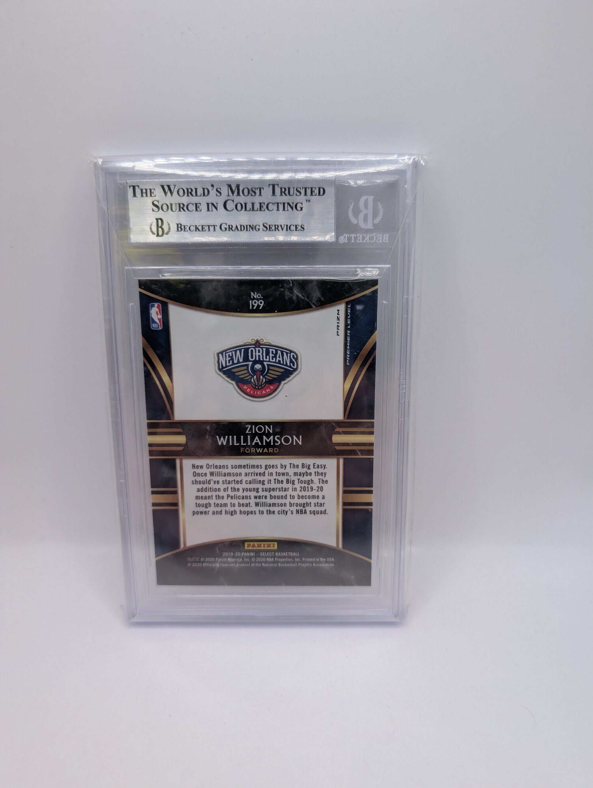 2019-20 Select Zion Williamson RC Tri Color Prizms Premier #199 BGS 9 FRENLY BRICKS - Open 7 Days