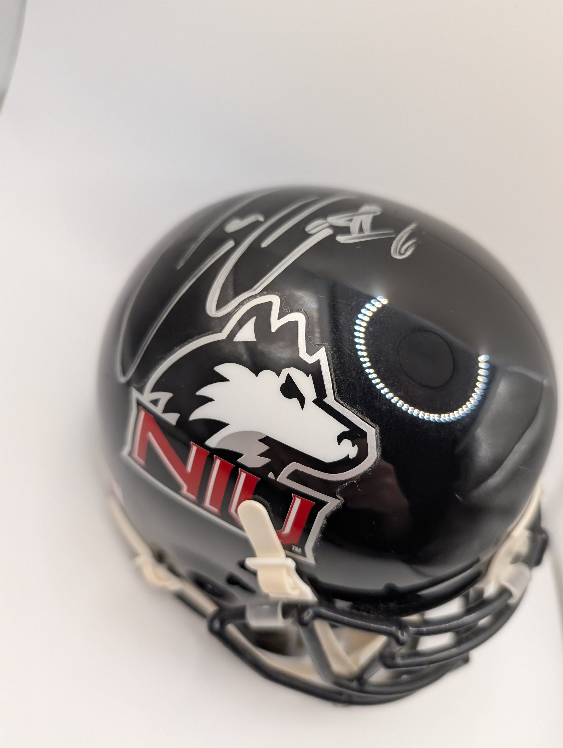Jordan Lynch Signed Nothern Illinois Huskies Mini Helmet FRENLY BRICKS - Open 7 Days