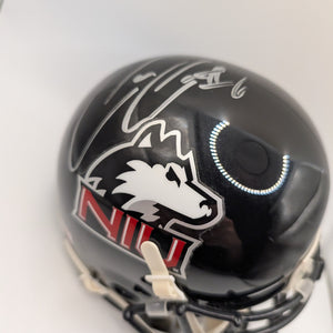 Jordan Lynch Signed Nothern Illinois Huskies Mini Helmet FRENLY BRICKS - Open 7 Days