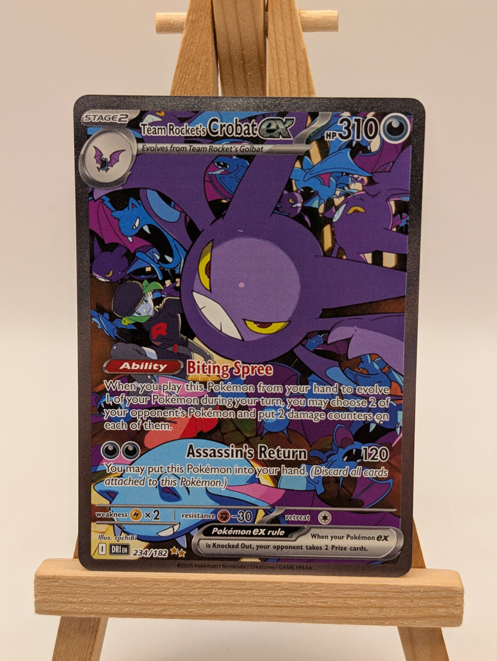 Team Rocket's Crobat ex 234/182 | Destined Rivals | Special Illustration Rare FRENLY BRICKS - Open 7 Days
