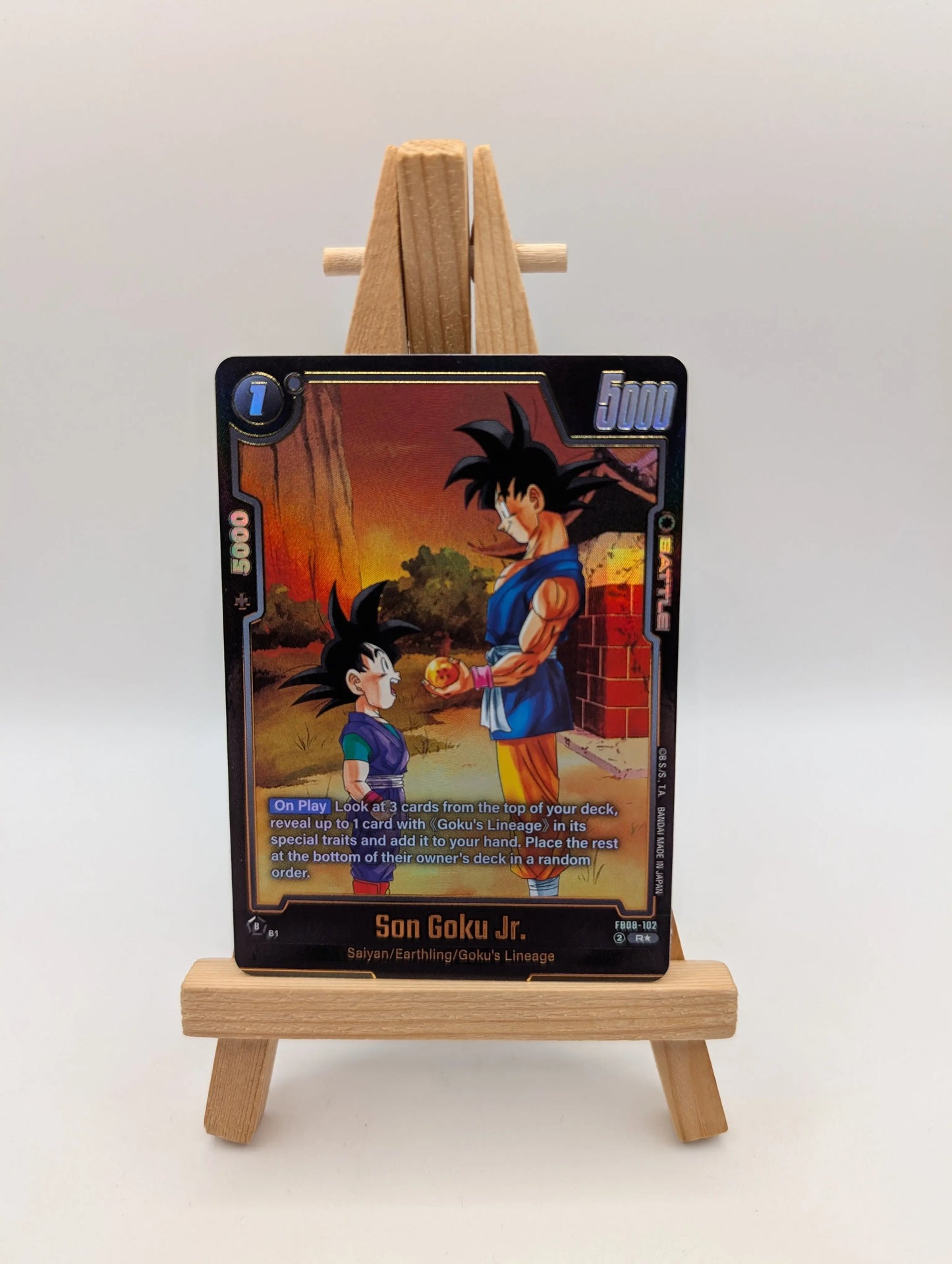 Son Goku Jr. FB08-102	Alternate Art Saiyan's Pride Dragon Ball English Card FRENLY BRICKS - Open 7 Days