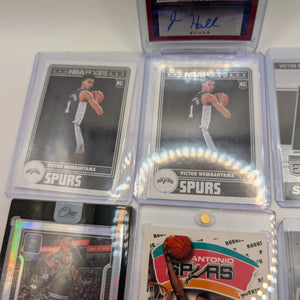 San Antonio Spurs NBA Basketball Card Lot, Rookies, Patch, Auto, Victor Wembanyama FRENLY BRICKS - Open 7 Days