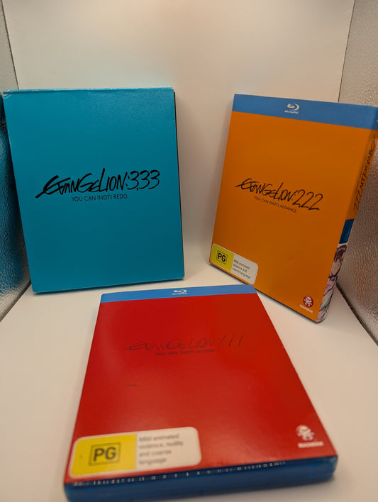 Shin EVANGELION Blu-ray 1.11 2.22 3.33 complete Set Limited Edition FRENLY BRICKS - Open 7 Days