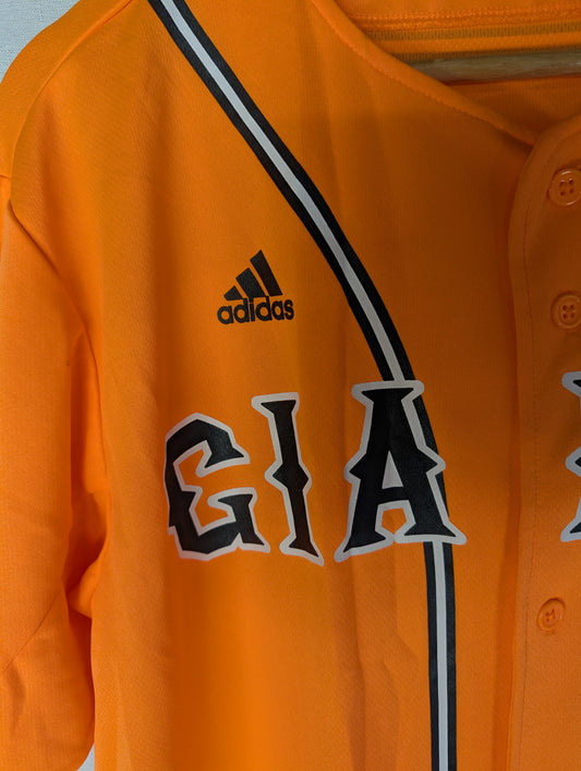 Nippon Baseball Adidas Yohiuri Giants Orange Blank Jersey Large