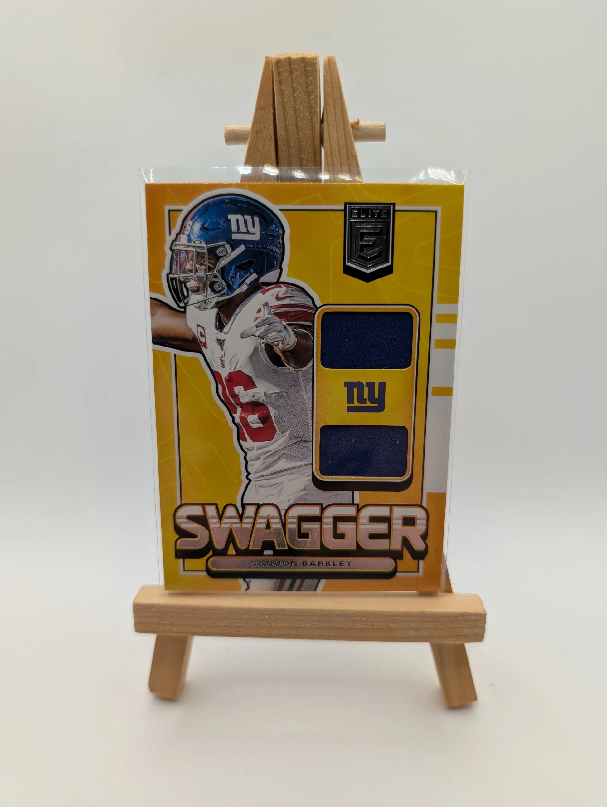 2020 Donruss Elite Saquon Barkley Swagger Dual Jersey Patch #SW4 Giants FRENLY BRICKS - Open 7 Days