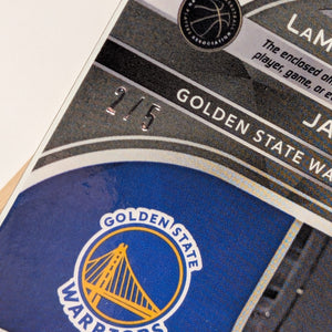 2020-21 Panini Spectra Rookie Dual Patch Auto LaMELO BALL JAMES WISEMAN /5 RC FRENLY BRICKS - Open 7 Days