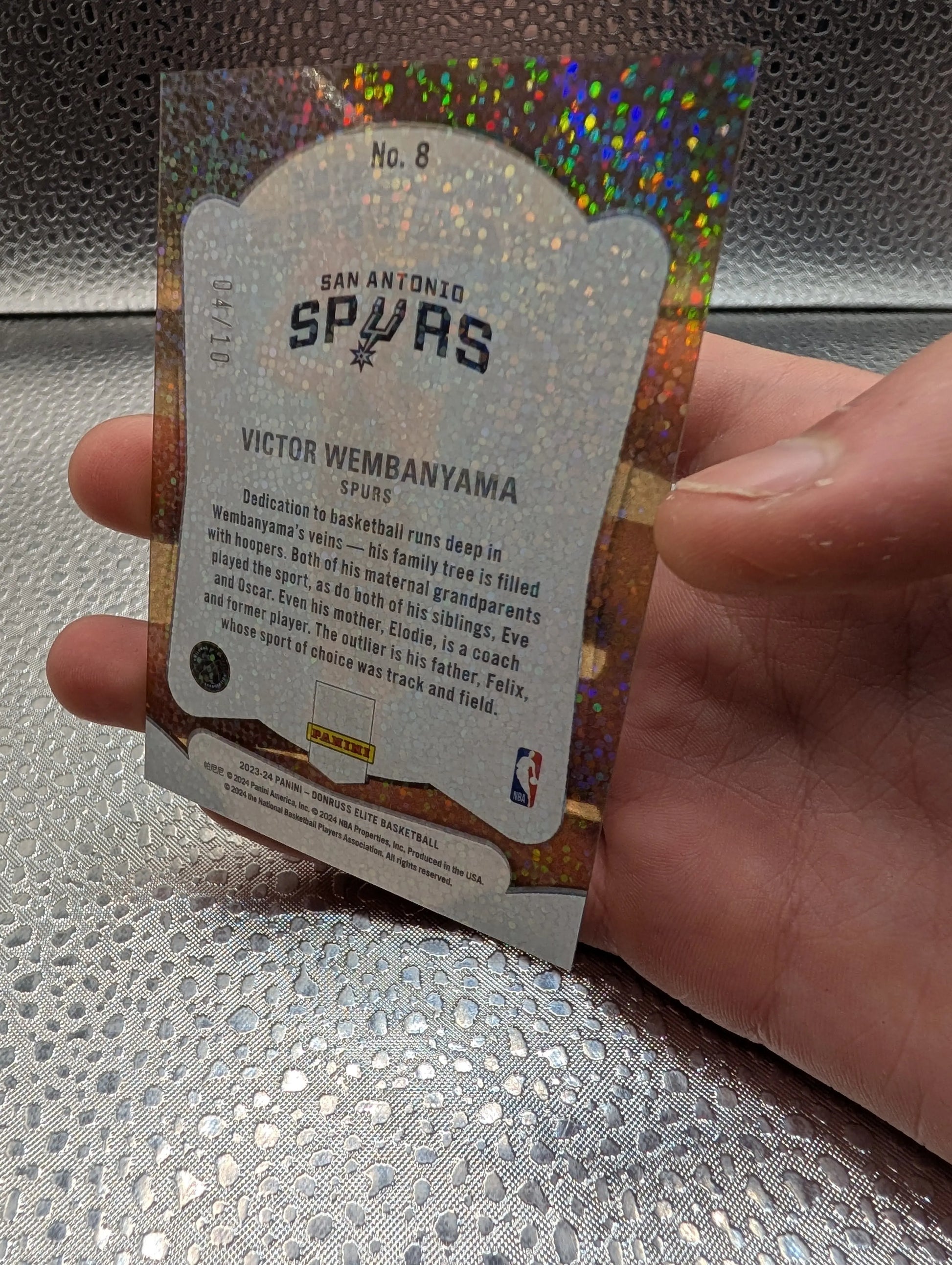 Victor Wembanyama 04/10 Glass Masters Panini Elite FRENLY BRICKS - Open 7 Days